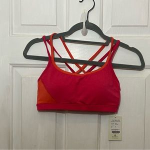 Soul Space Sports Bra Pink & Orange Size Small New With Tag